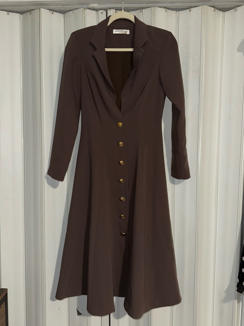 Amanda Uprichard Brown Blazer Dress Small